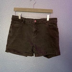 Faded Black Jean Shorts